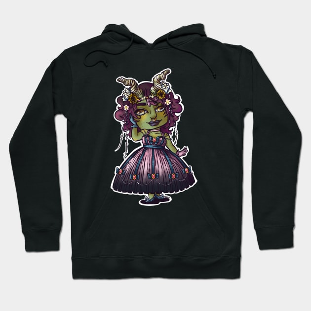 Froggy Goat Demon Hoodie by Labrattish